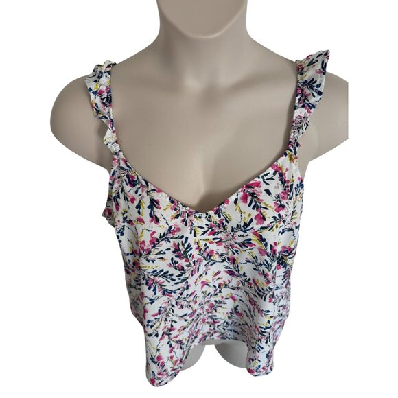 French Connection Cami Tank Size XL Sleeveless Color NWT Ruffle - Picture 8 of 8